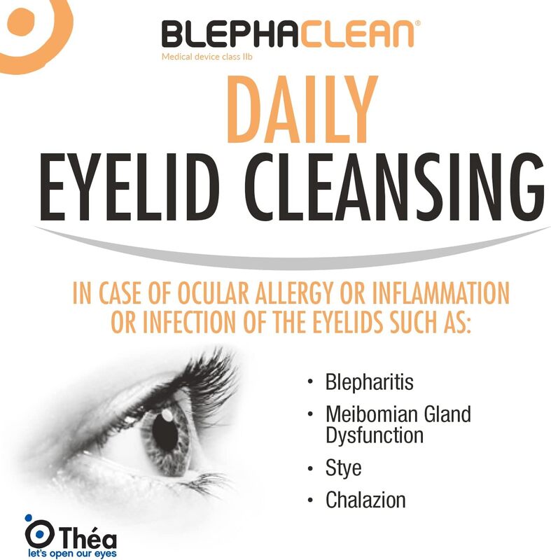 Thea Blephaclean Sterile Daily Eyelid Wipes For Blepharitis for Sensitive Skin, 20 Sheets