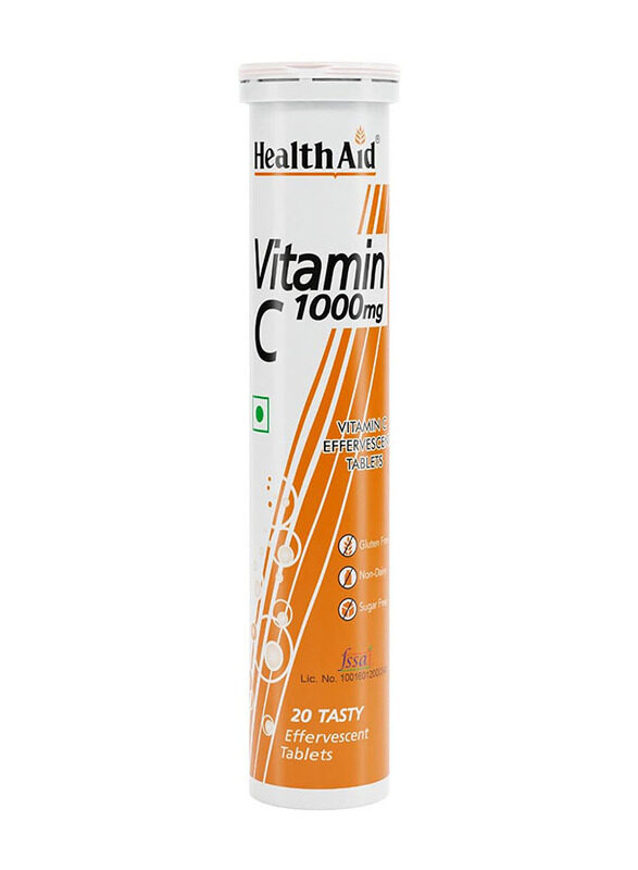 

Health Aid Vitamin C Orange, 20 Effervescent Tablets