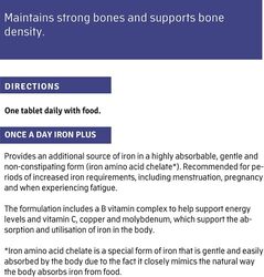 Quest Once-A-Day Iron Plus- Helps To Reduce Tiredness & Fatigue Boost Energy Levels Vitamin C, Vitamins B2, Niacin, B6, B12, 30 Tablets