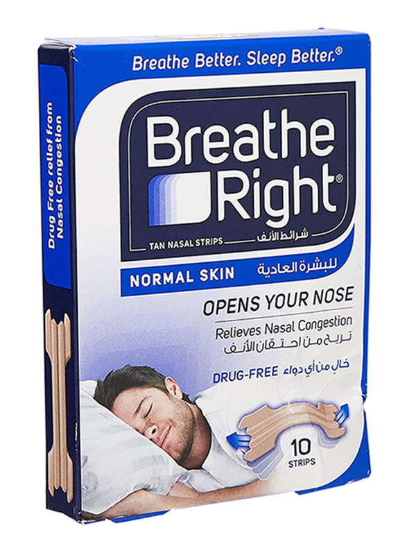 

Breathe Right Opens Your Nose Nasal Strips, 10 Strips