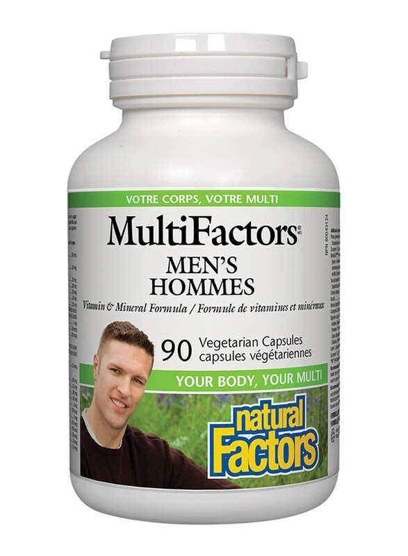 

Natural Factors Multifactors Men's Hommes Vitamin & Mineral Formula, 90 Capsules