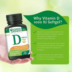 Adrien Gagnon Vitamin D 1000 IU Orange Chewable Tablets, 100 Tablets