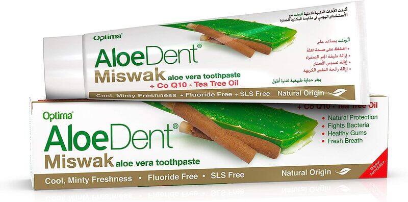 

Aloe Dent Miswak Toothpaste Fluoride Free, 100ml