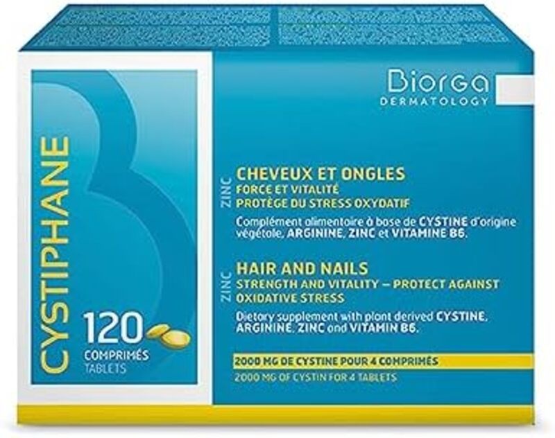 Biorga Cystiphane Hair and Nails Supplement Tablets, 120 Tablets