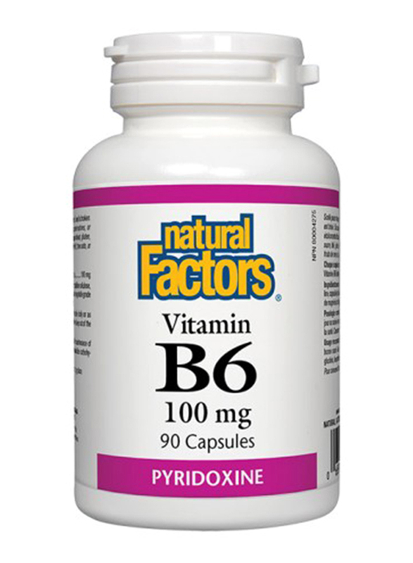 Natural Factors Vitamin B6 Pyridoxine, 100mg, 90 Tablets