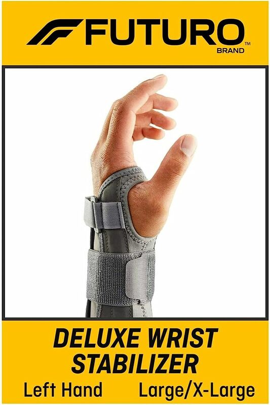 Futuro Wrist Left Deluxe Stabilizer, L/XL, Grey