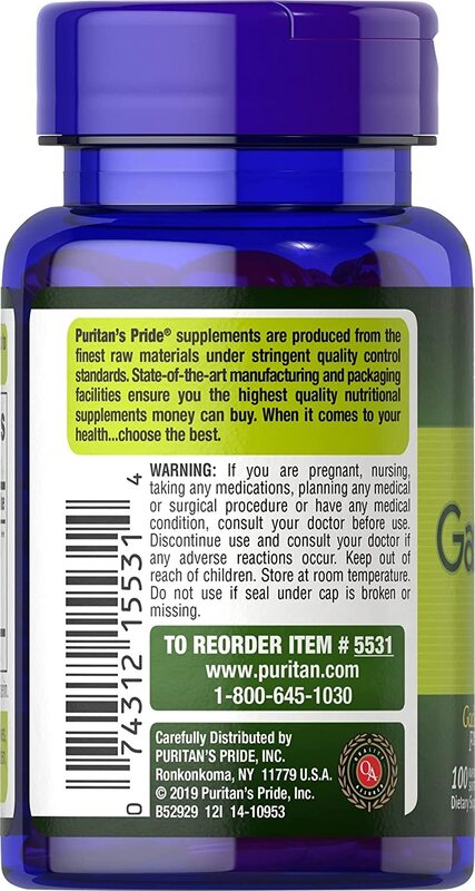 Puritan's Pride Odourless Garlic Herbal Supplement, 1000mg, 100 Softgels