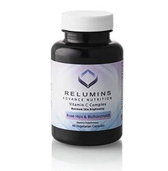 Relumins Advance Nutrition Vitamin C Complex MAX Skin Brightening with Rose Hips & Bioflavinoids Capsules, 60 Capsules