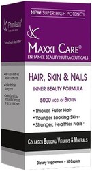 Pharmaxxi Maxxi Care Hair, Skin and Nails Dietary Supplement, 5000mcg, 30 Caplets