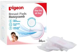 Pigeon Honeycomb Ultra-Slim & Light Breast Pad, 36 Pieces, White