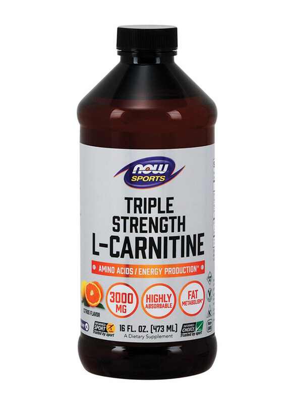 

Now Foods L-Carnitine Liquid Citrus Flavour, 3000 Mg, 473ml