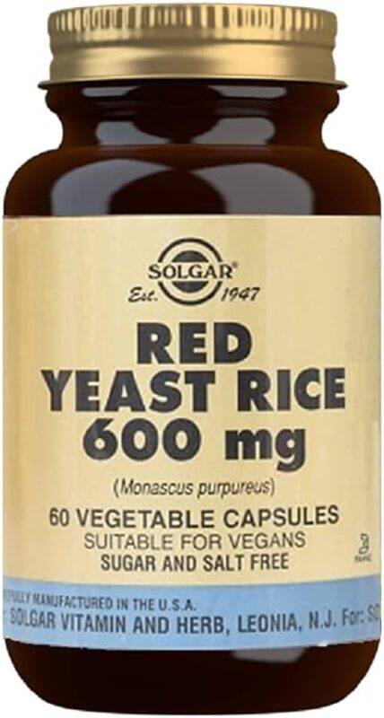 

Solgar Red Yeast Rice Herbal Supplement, 600mg, 60 Capsules