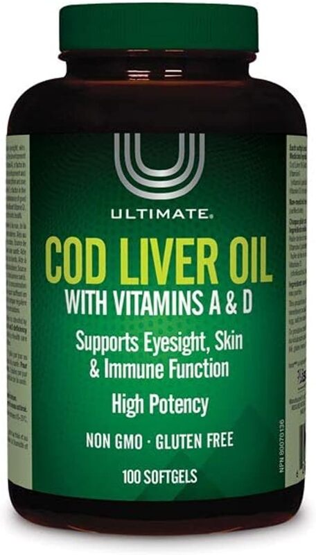 Ultimate Cod Liver Oil with Vit. A & D, 100 Softgels