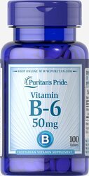 Puritan's Pride Vitamin B6 50MG Tab 100 Serving