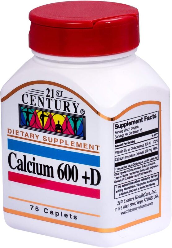 21st Century Calcium 600 + D Dietary Supplement, 75 Tablets