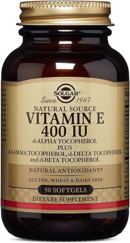 Solgar Naturally Sourced Vitamin E Dietary Supplement, 268mg, 50 Softgels