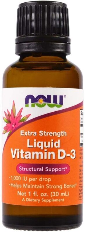 Now Extra Strength Liquid D-3 1000iu Drop, 30ml