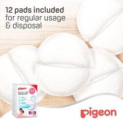 Pigeon Honeycomb Ultra-Slim & Light Breast Pad, 12 Pieces, White