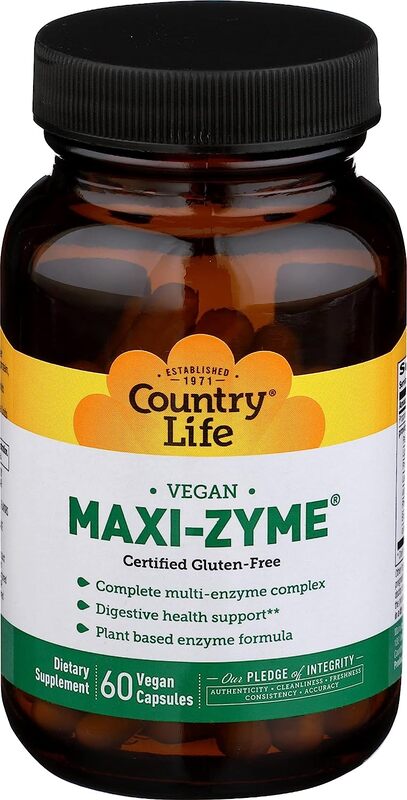 

Country Life Vegan Maxi-Zyme Dietary Supplement, 60 Vegan Capsules