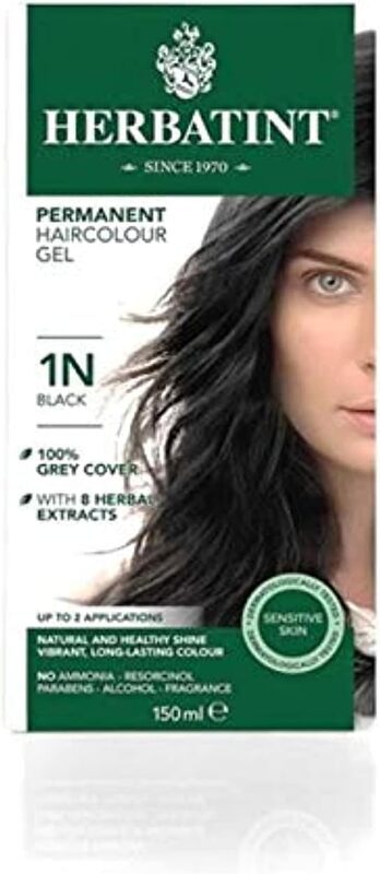 Herbatint 1N Hair Colour Gel, 150ml, Black