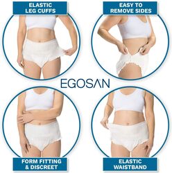 Egosan Super Incontinence Adult Pull Up Underwear Adult Diapers With Stretchable Waistband, X-Large, 14 Pieces