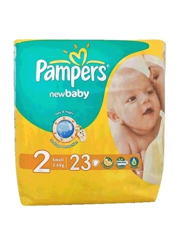 

Pampers New Baby Diapers, Size 2, 3-6 kg, 23 Count