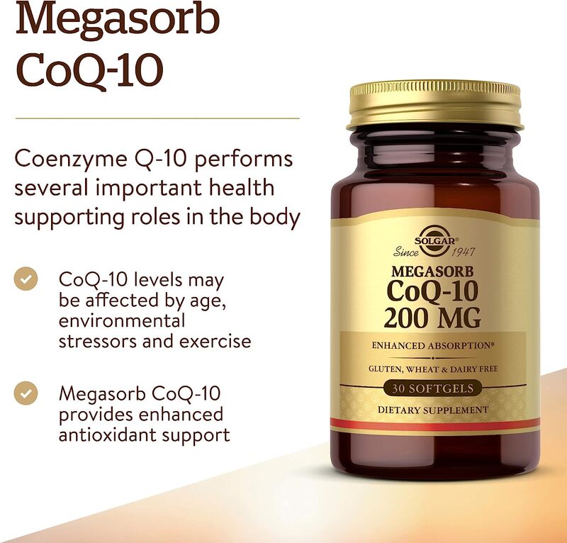 Solgar Megasorb Coq-10 Dietary Supplement, 200mg, 30 Softgels