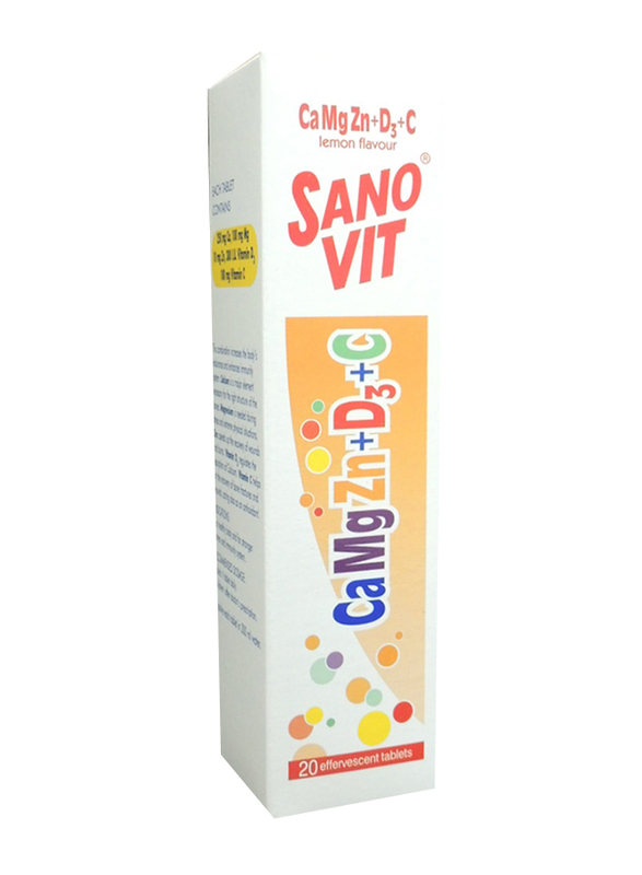 Sano Vit Calcium D Vitamins Tablets, 20 Tablets