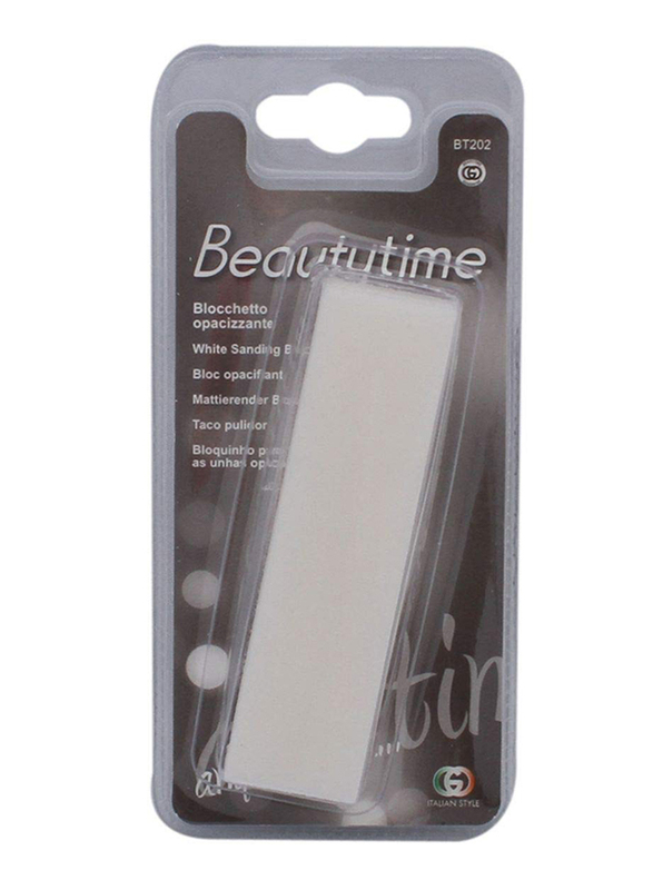 Beautytime BT202 Nail Buffer White Sanding Block, White