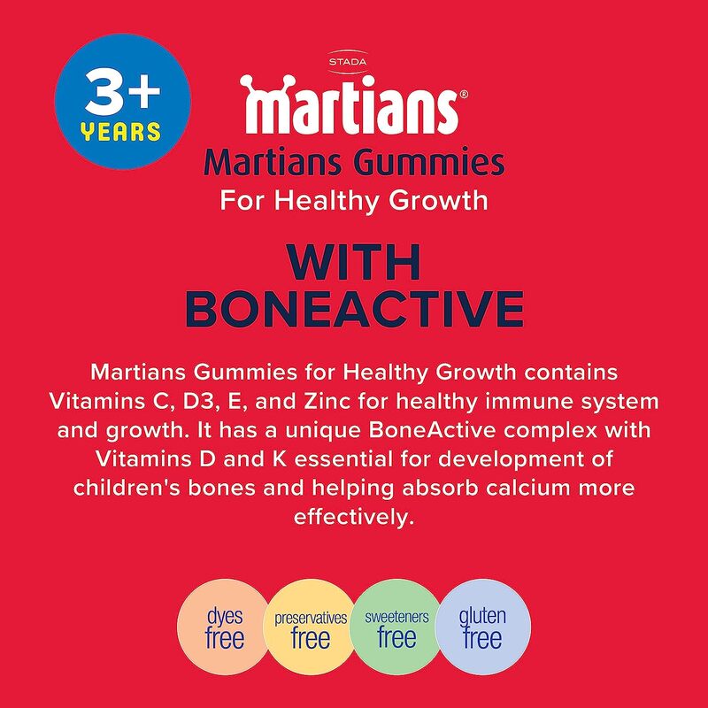 Martians Gummies for Healthy Growth With Boneactive, 60 Gummies