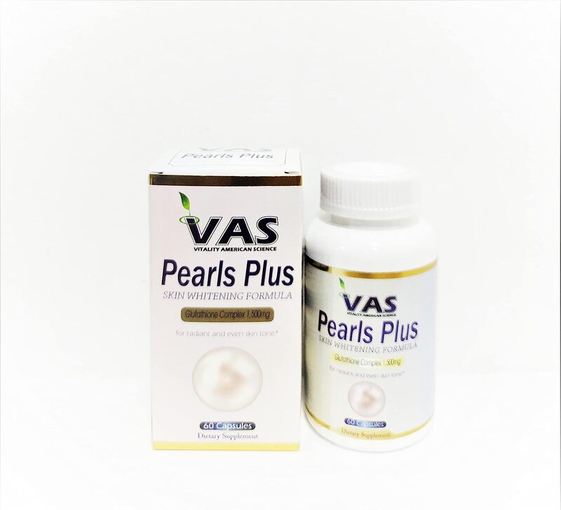 Vas Pearly Glutathione Skin Whitening Capsules, 60 Capsules