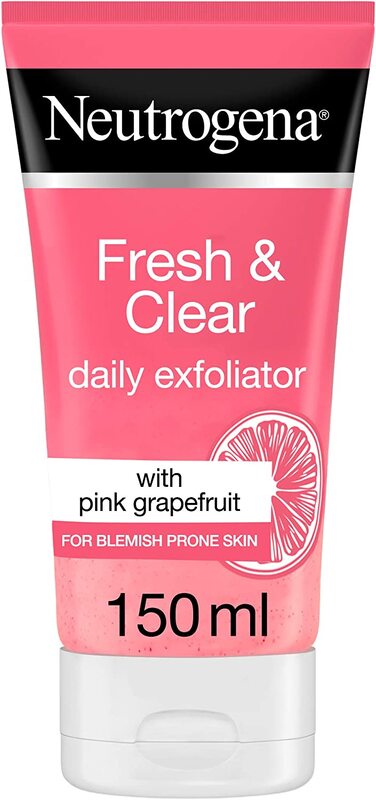 Neutrogena Fresh & Clear Daily Exfoliator Pink Grapefruit & Vitamin C Blemish Prone Skin, 150ml