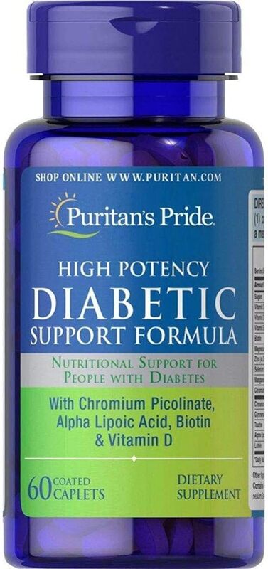 Puritan's Pride High Potency Diabetic Support formula, 60 Caplets