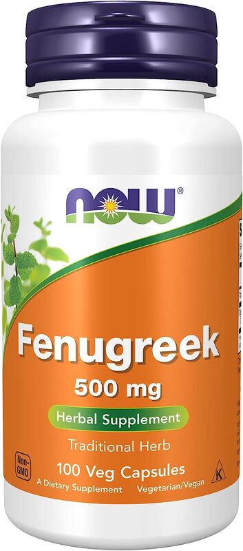 Now Fenugreek Herbal Supplement, 500mg, 100 Vegetarian Capsules