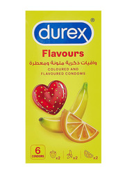 Durex Coloured and Flavoured Condom, 6 Pieces