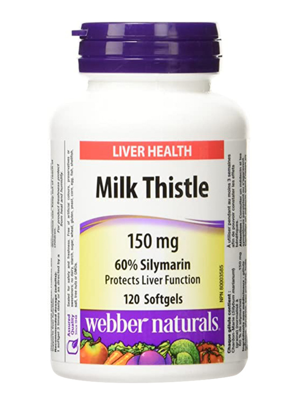 Webber Naturals Milk Thistle Extract, 60 Capsules