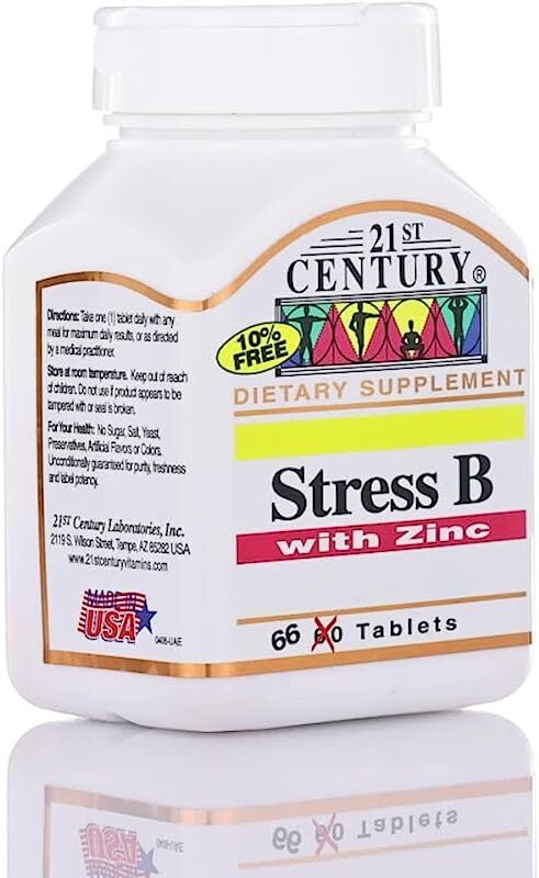 21St Century Stress B with Zinc Dietary Supplement, 66 Tablets