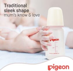 Pigeon Slim Neck Bottle With Cap, 120ml, Light Pink