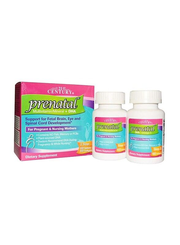 

21St Century Prenatal Multivitamin Mineral Dha 2 Bottles, 60 Tablets