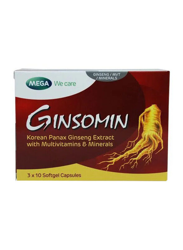 

Mega Ginsomin Capsules, 30 Capsules