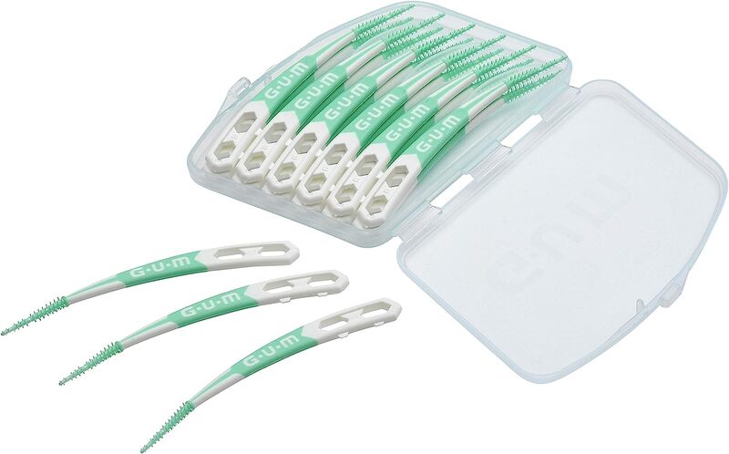 Gum M Soft Picks Advanced with Flexible, Rubber Bristles & Fluoride, 30 Pieces