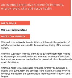 Quest Once-A-day Immune C Supports A Healthy Immune System & Provides Antioxidant Protection Vitamin C, 1000mg, 30 Tablets