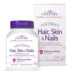 21St Century Extra Strength for Hair Skin & Nails, 90 Tablets