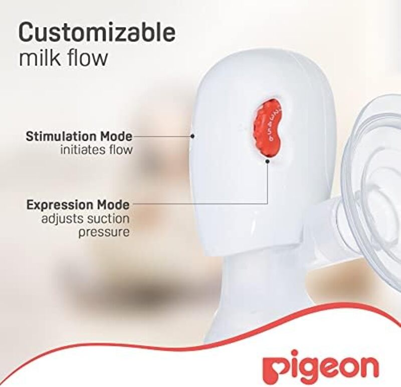 Pigeon Tube-Free & Easy One-Touch Design Portable Electric Breast Pump, White