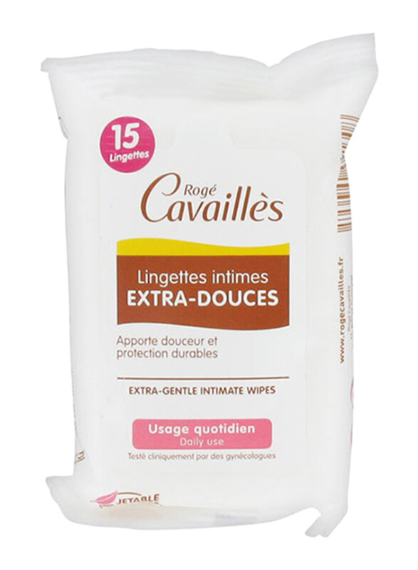 

Roge Lavailles Extra Soft Intimate Wipes for Women, 15 Pieces