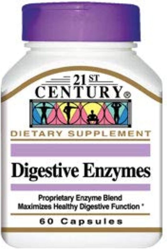 21st Century Digestive Enzymes Dietary Supplement, 60 Count