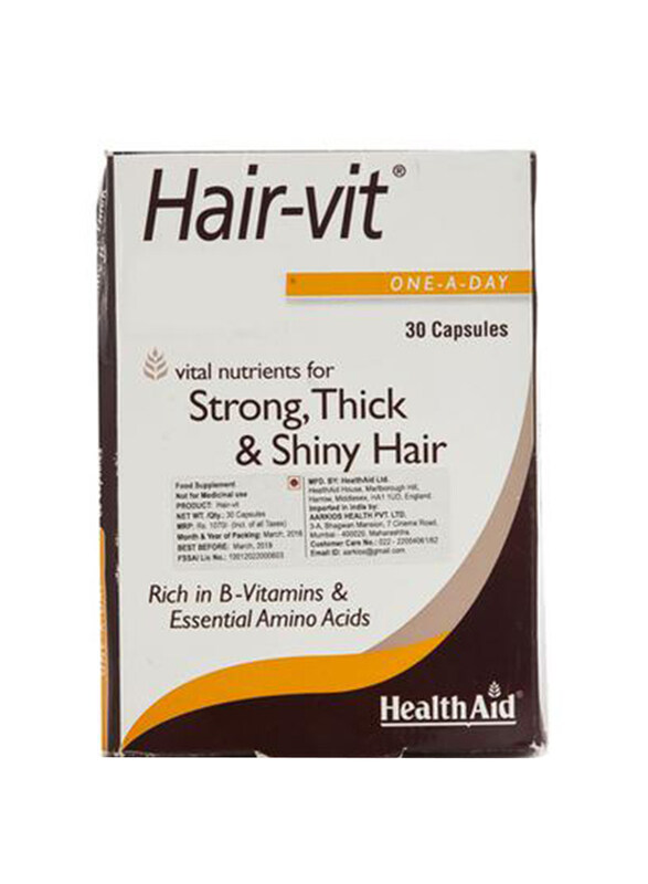 

Health Aid Hair Vit Capsules, 30 Capsules