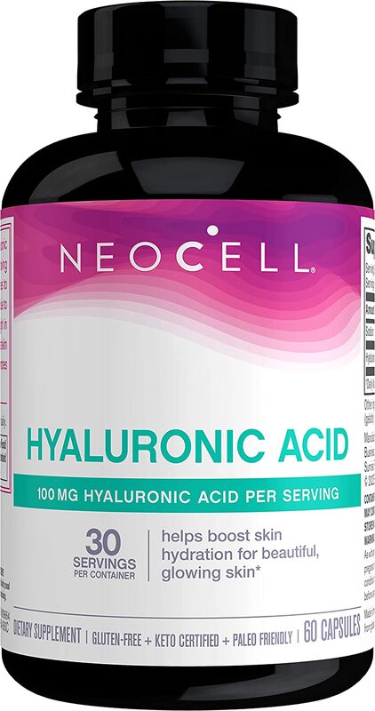 Neocell Hyaluronic Acid Dietary Supplement, 100mg, 60 Capsules