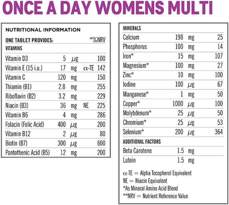 Quest Once-A-day Womens Multi Nutrient Formula, 30 Tablets