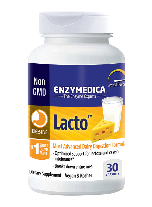 

Enzymedica Lacto Maximum Strength Formula for Dairy Intolerance with Enzymes Lactase and Protease, Relieves Digestive Discomfort Dietary Supplement, 3